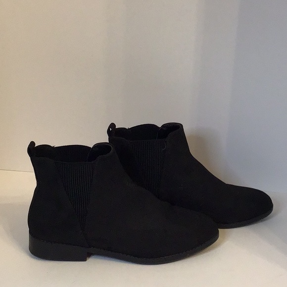Primark Black Suede Ankle Boots Sz 8 